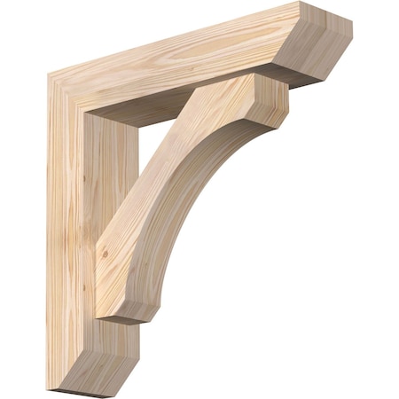Ekena Millwork Legacy Slat Smooth Bracket w/ Offset Brace, Douglas Fir, 5 1/2"W x 22"D x 22"H BKT0604X22X22LEC06SDF